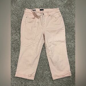 NYDJ Light Pink Boyfriend Crop Jeans for Women size 14